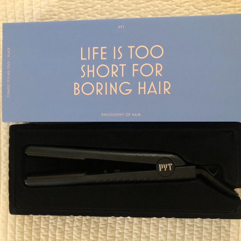 PYT Hair Ceramic Styling Tool Flat Iron Black